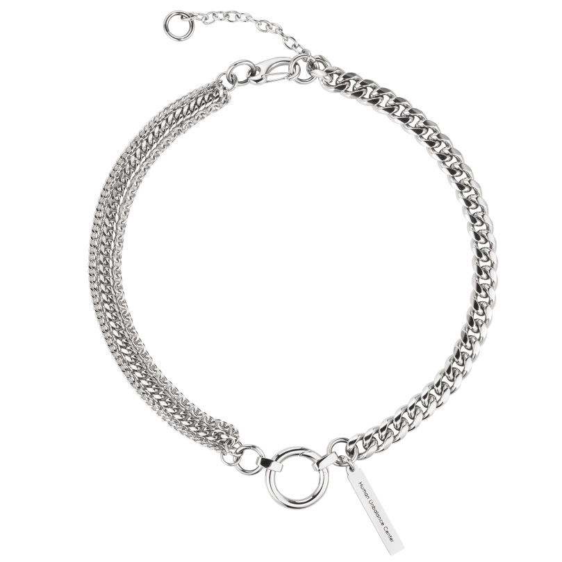 Human Unbalance Asymmetric Chain Necklace 001