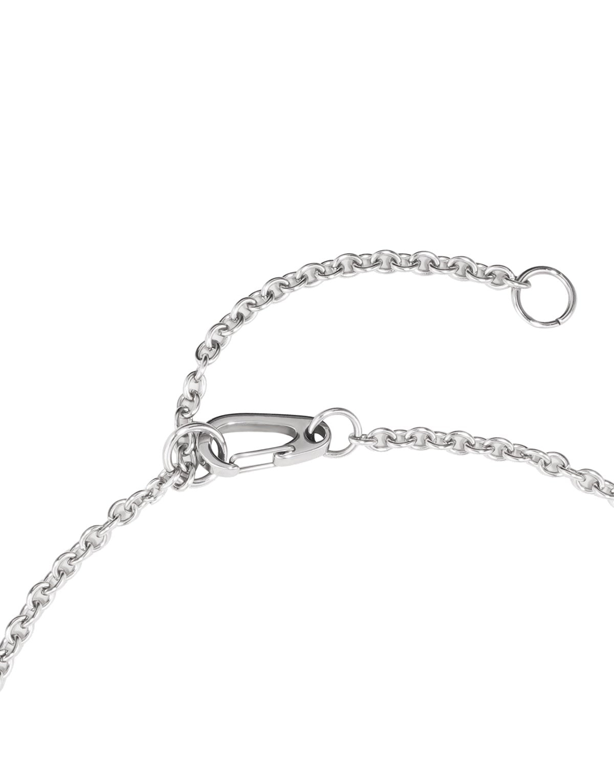 Human Unbalance Orbit Necklace 016 chain closure detail