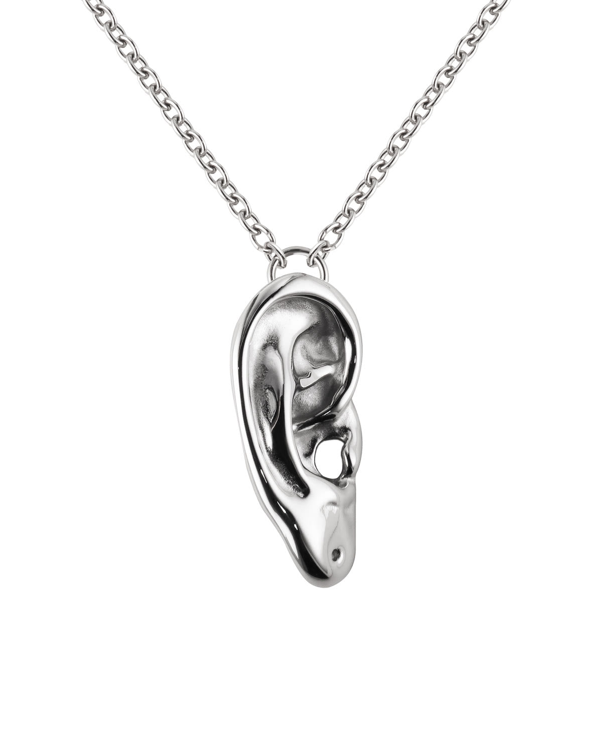 Human Unbalance Ear Pendant Necklace 021 pendant detail