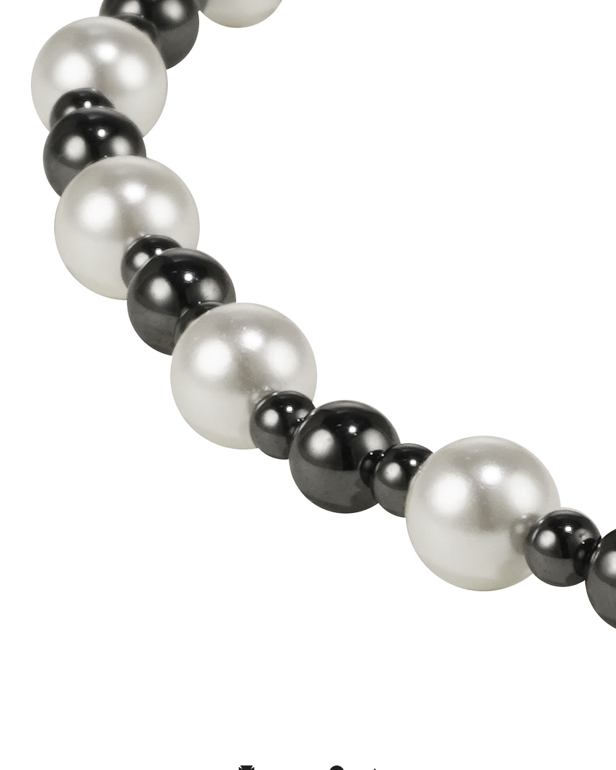 Human Unbalance Dual Pearl Necklace 022 bead detail